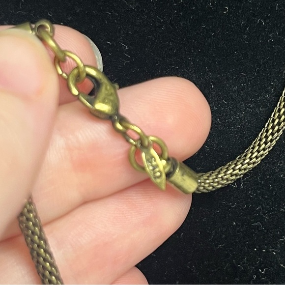 vintage SAQ gold tone mesh snake tube chain necklace 24 inch - Picture 3 of 5